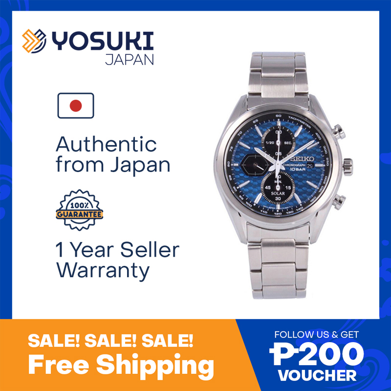 SEIKO Chronograph SSC801P SSC801P1 SEIKOSSC solar Wrist Watch For Men from  YOSUKI JAPAN | Lazada PH