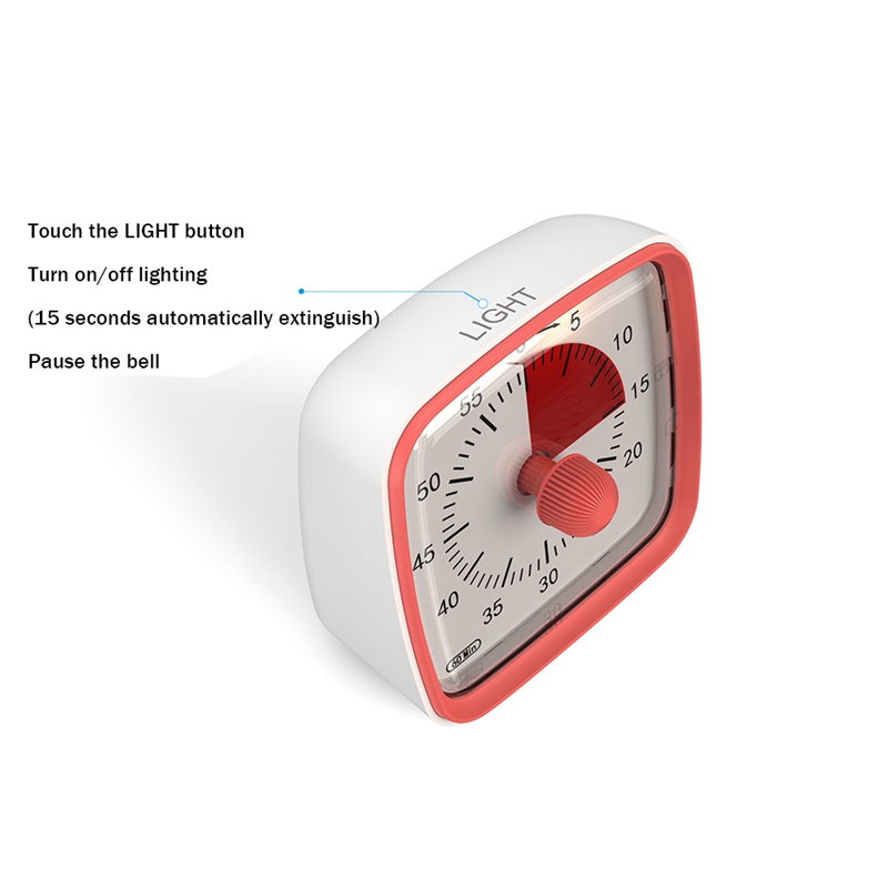 1 Piece 60-Minute Timer Classroom Classroom Timer Countdown Timer for Kids and Adults, Time Management Tool for Teaching Black