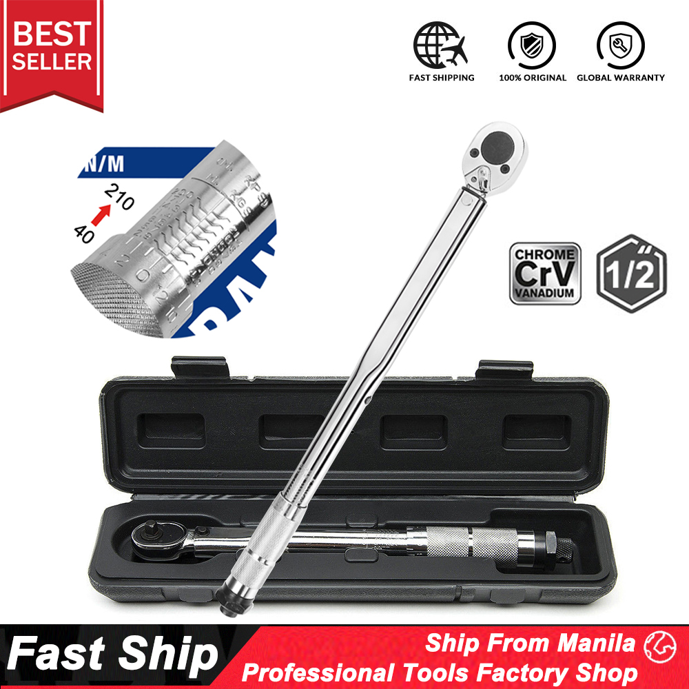 1/2 inch Drive Adjustable Torque Wrench 40-210N-m 125mm Extension