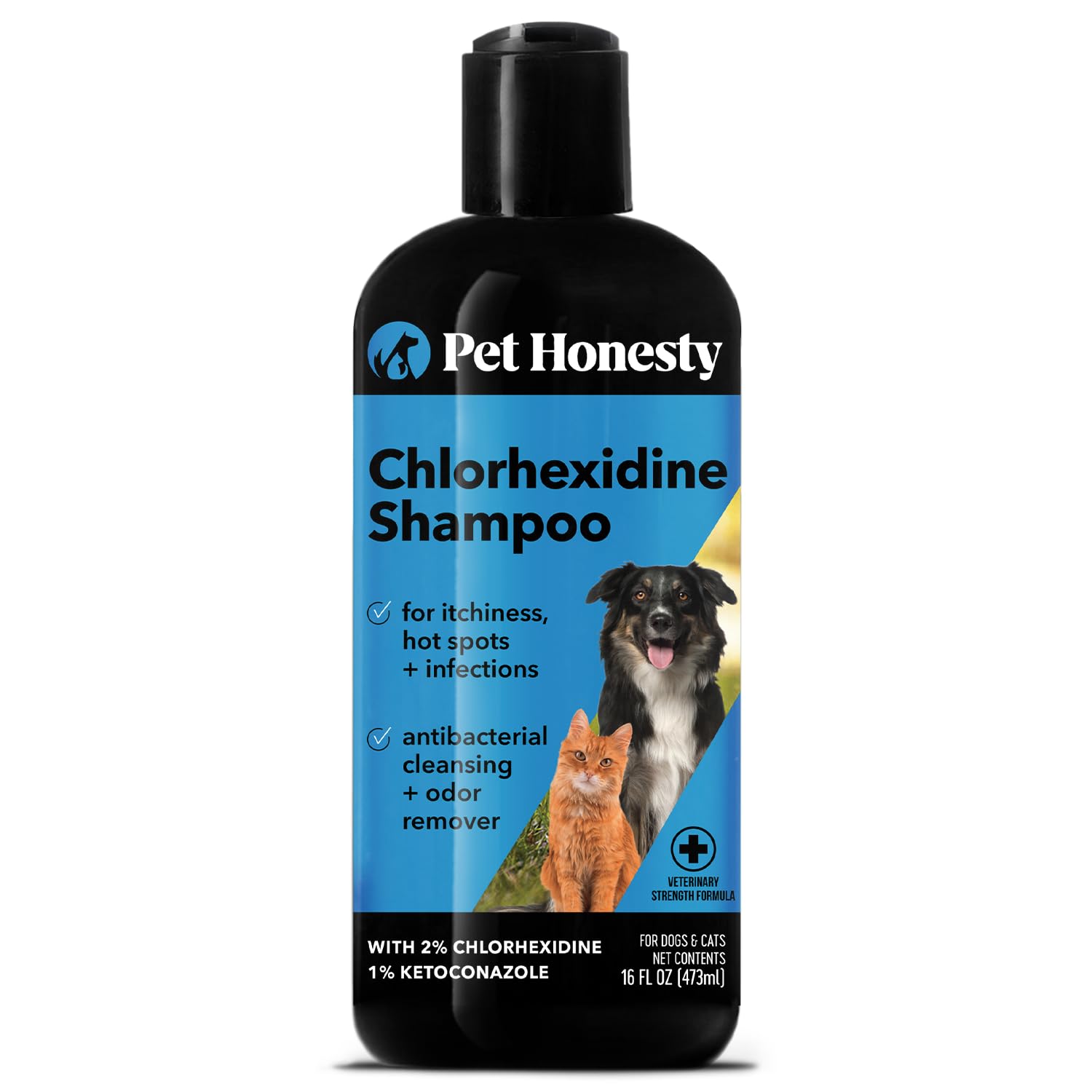 PetHonesty Chlorhexidine Shampoo for Dogs and Cats Cleansing and