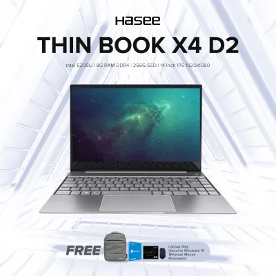 Hasee Laptop X4 D2 Intel 5205U 8G DDR4 256G SSD Thin Book 14 Inch IPS 1920*1080 Student Laptop