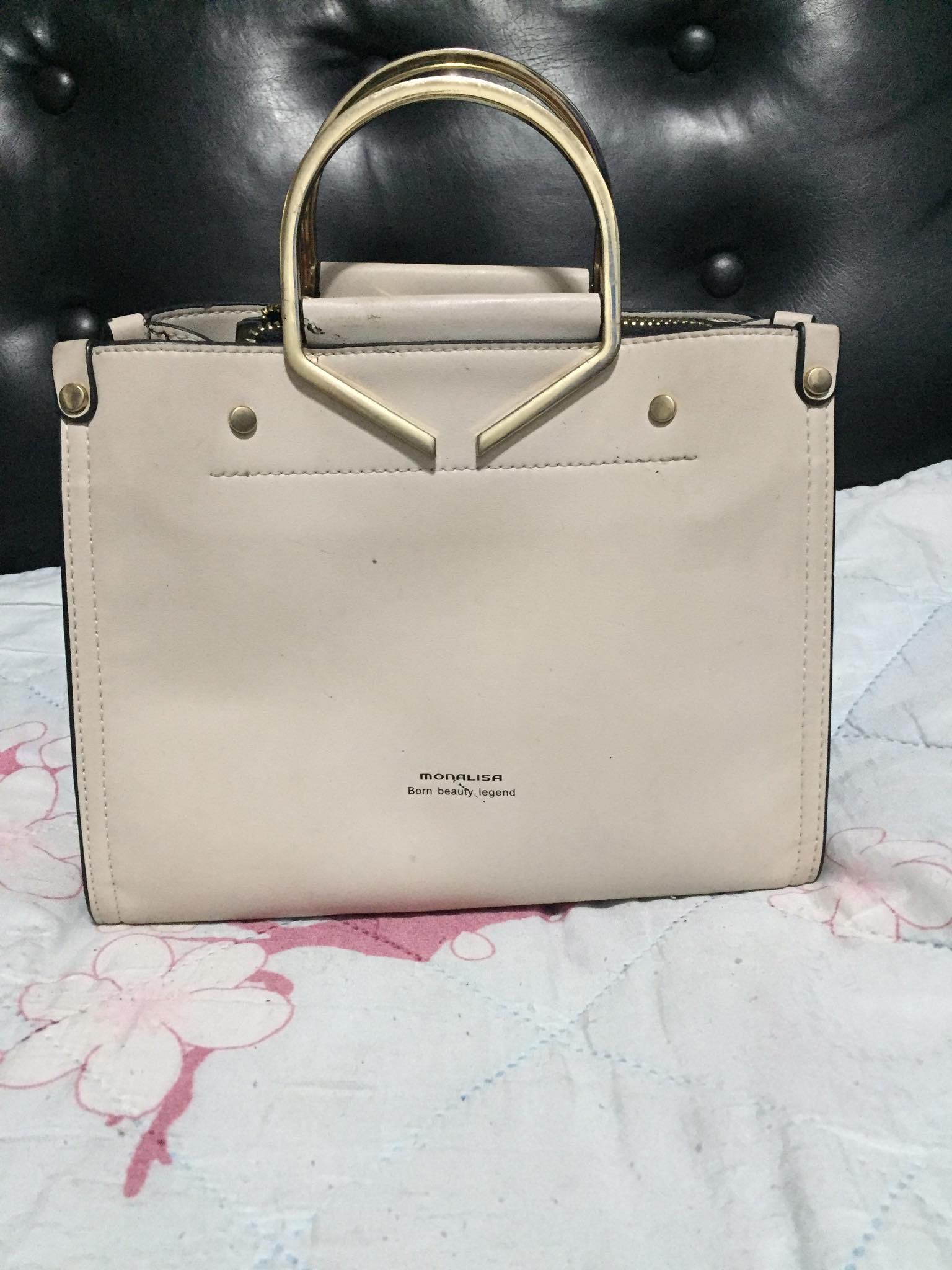 Monalisa bag in white color Shoulder bag for women Korean Fashion