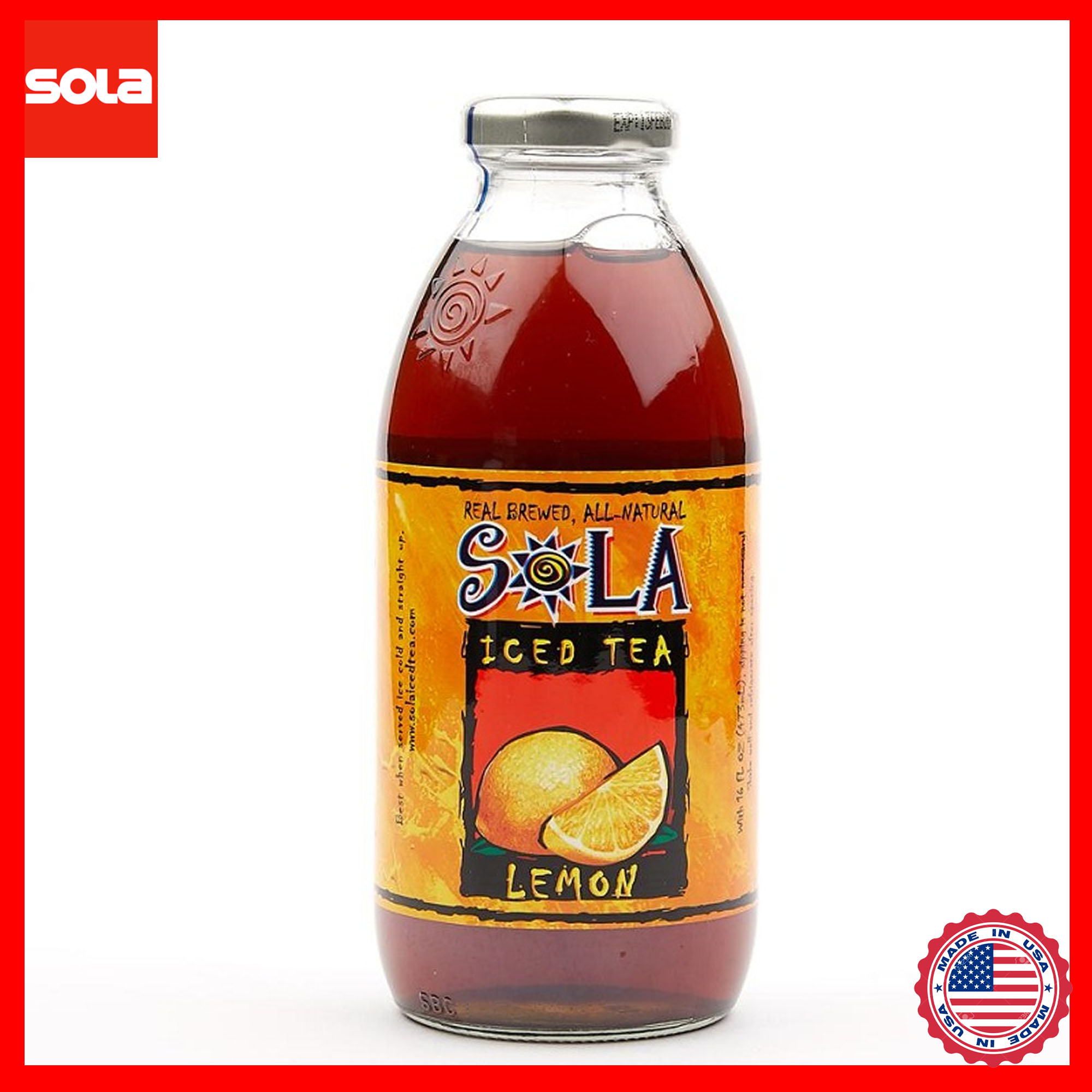 Sola Lemon Iced Tea 472mLSola Lemon Iced Tea 472mLWater, Sugar, Black