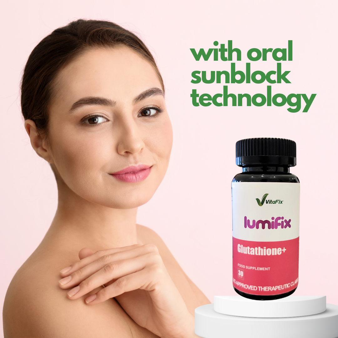 lumifix glutathione LumiFix For Skin Whitening Moisturizing with Oral Sunblock Technology Alpha Lipoic Acid Capsules Polypodium Leucotomos Supplement - Lazada
