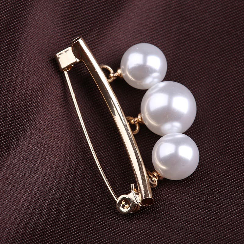 WeShop88 pearl brooch pin o2 color korean jewerly simple anti slip ...