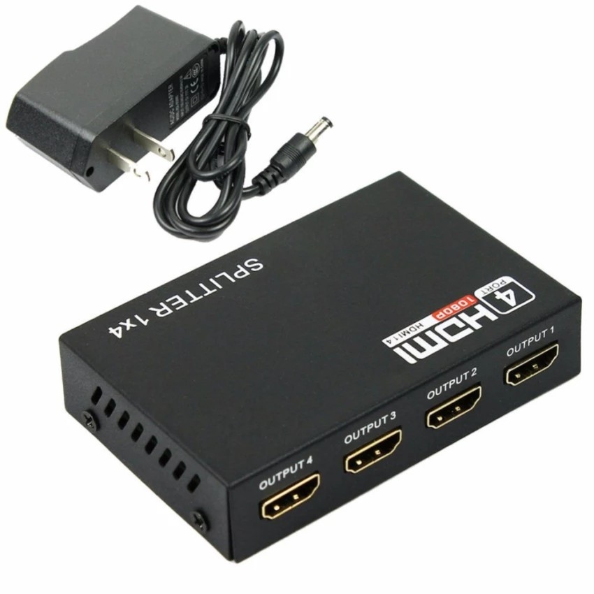 1in4 out Hub Full 1080p HD 4 port HDMI Splitter Amplifier Hdmi cable