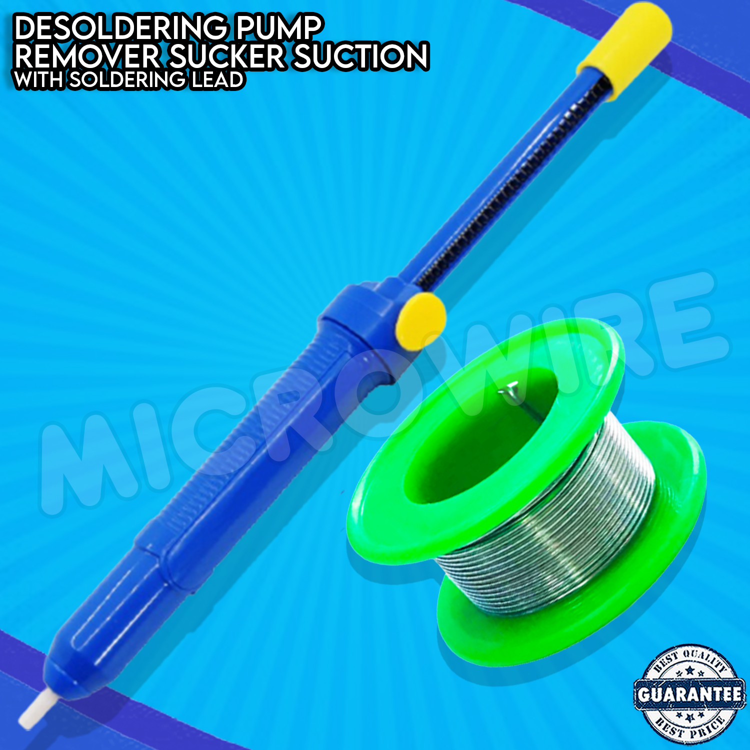 Picture of Desoldering Pump Remover Sucker Suction AX-108 With Soldering Lead SET ...