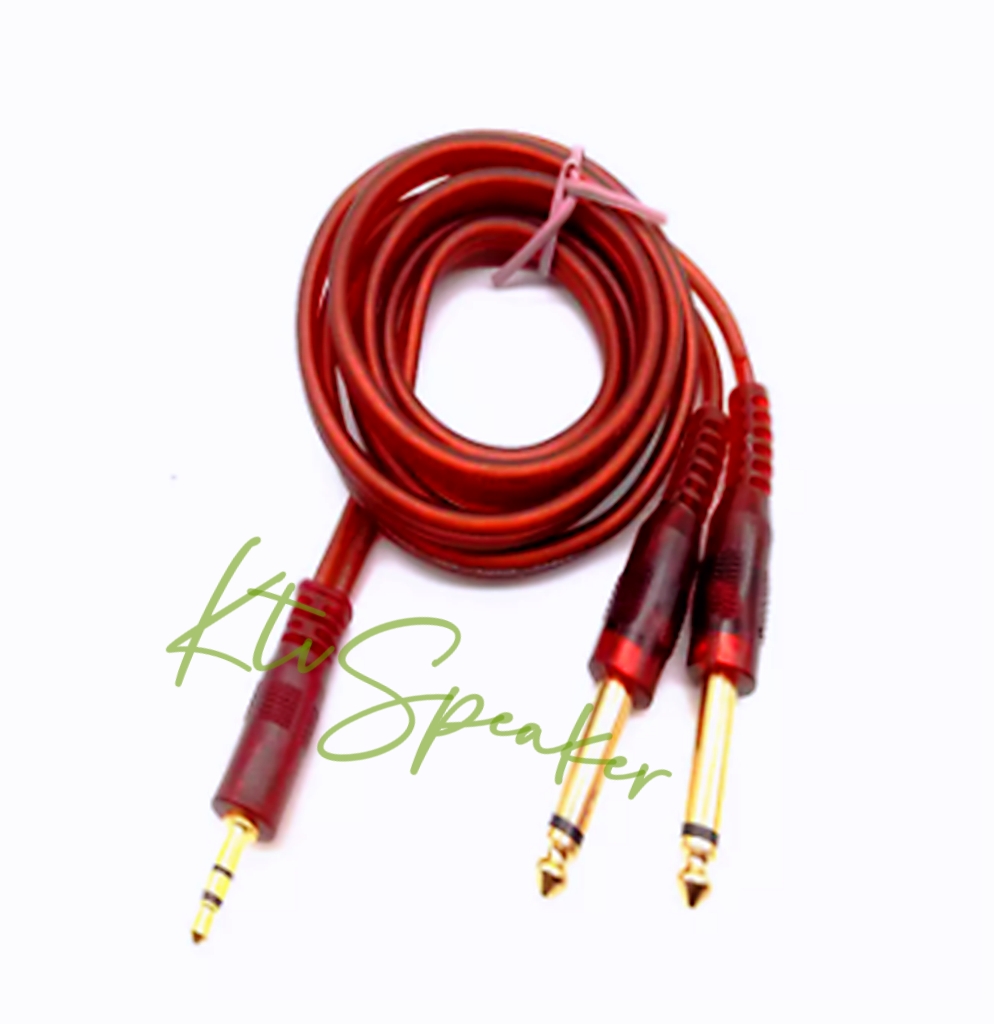 PL 1.5M 3.5mm to 6.35mm Jack Plug Cable Connector Audio Lead Mixer