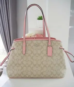 pink canvas bag