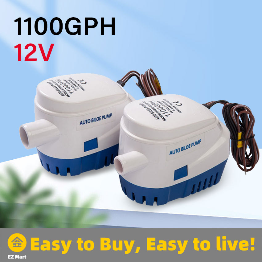 1100GPH Automatic Boat Bilge Pump 12v Auto Water Pump Submersible DC 12