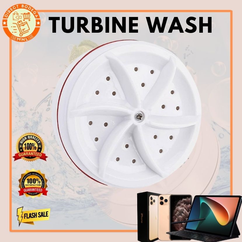 Mini Washing Machine Ultrasonic Turbine Washing Machine Portable Turbo Washer for Travel Business Trip or College Rooms