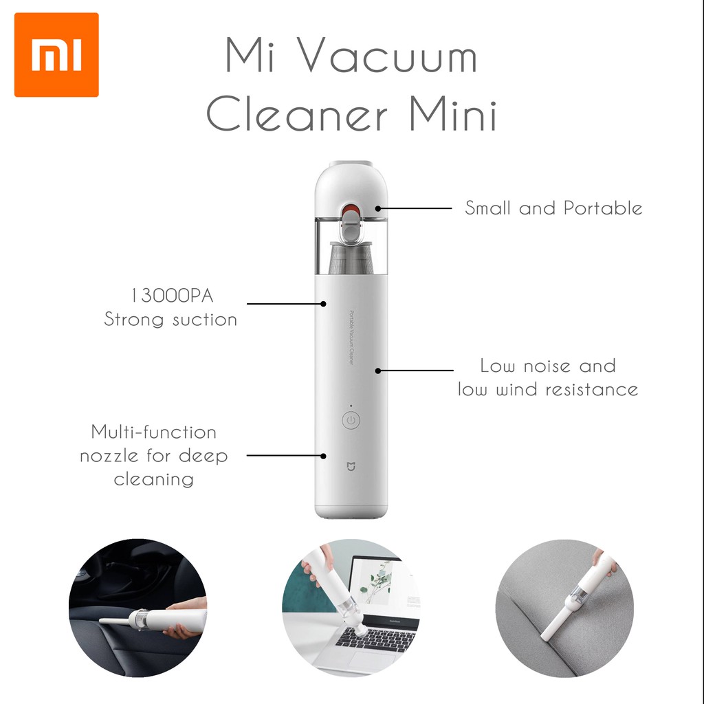 【Spot in Manila】Xiaomi Vacuum Cleaner Mini 13000 Pa Powerful suction