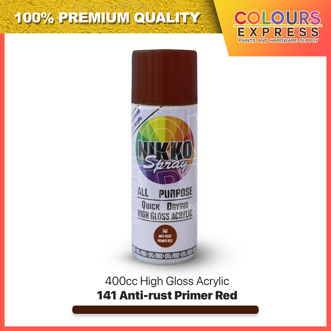 NIKKO SPRAY 141 ANTIRUST PRIMER RED (400Cc)/ FAMILYT COLOR RED solid