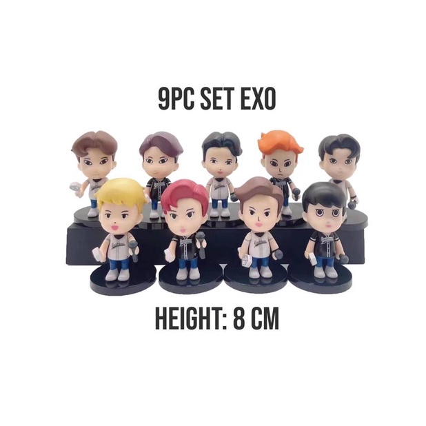 Exo Set EXO Set Of 9 Mini Model Collectible Figures | Lazada PH