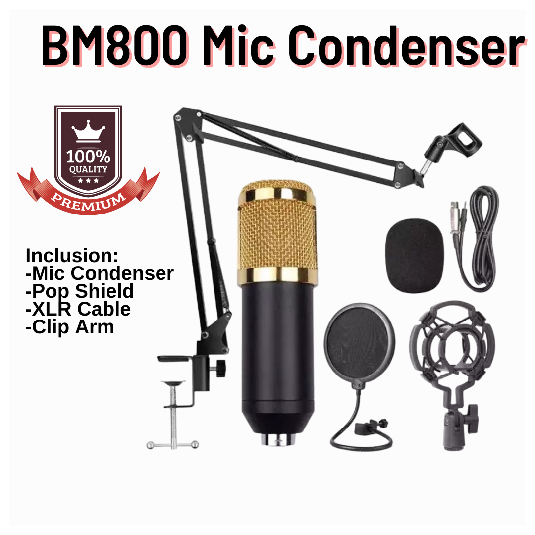 Condenser Microphone Set BM800 with Adjustable Recording Microphone