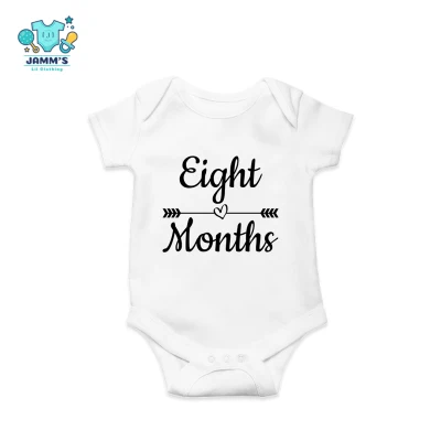 Baby Onesies Eight Months Old Milestone