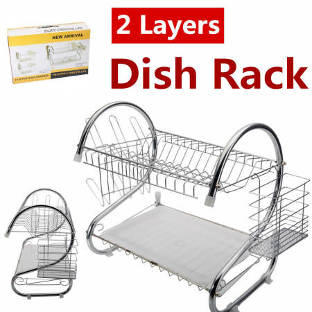 2 Layer Stainless Dish Drainer