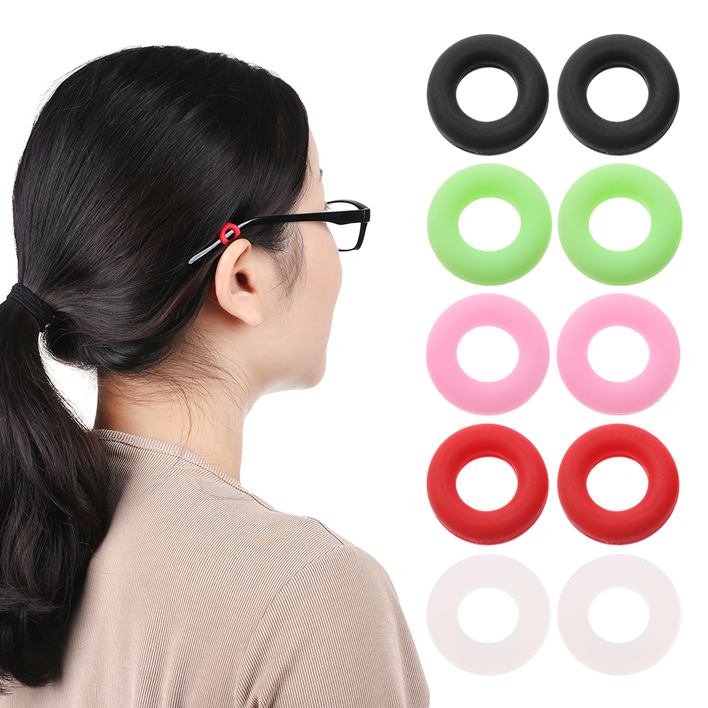 JHA9202888 High-quality Anti Slip Hook Grips Eyeglasses Eyewear Eyeglass Holder Sports Temple Tips Round Glasses Ear Hooks Silicone Grips