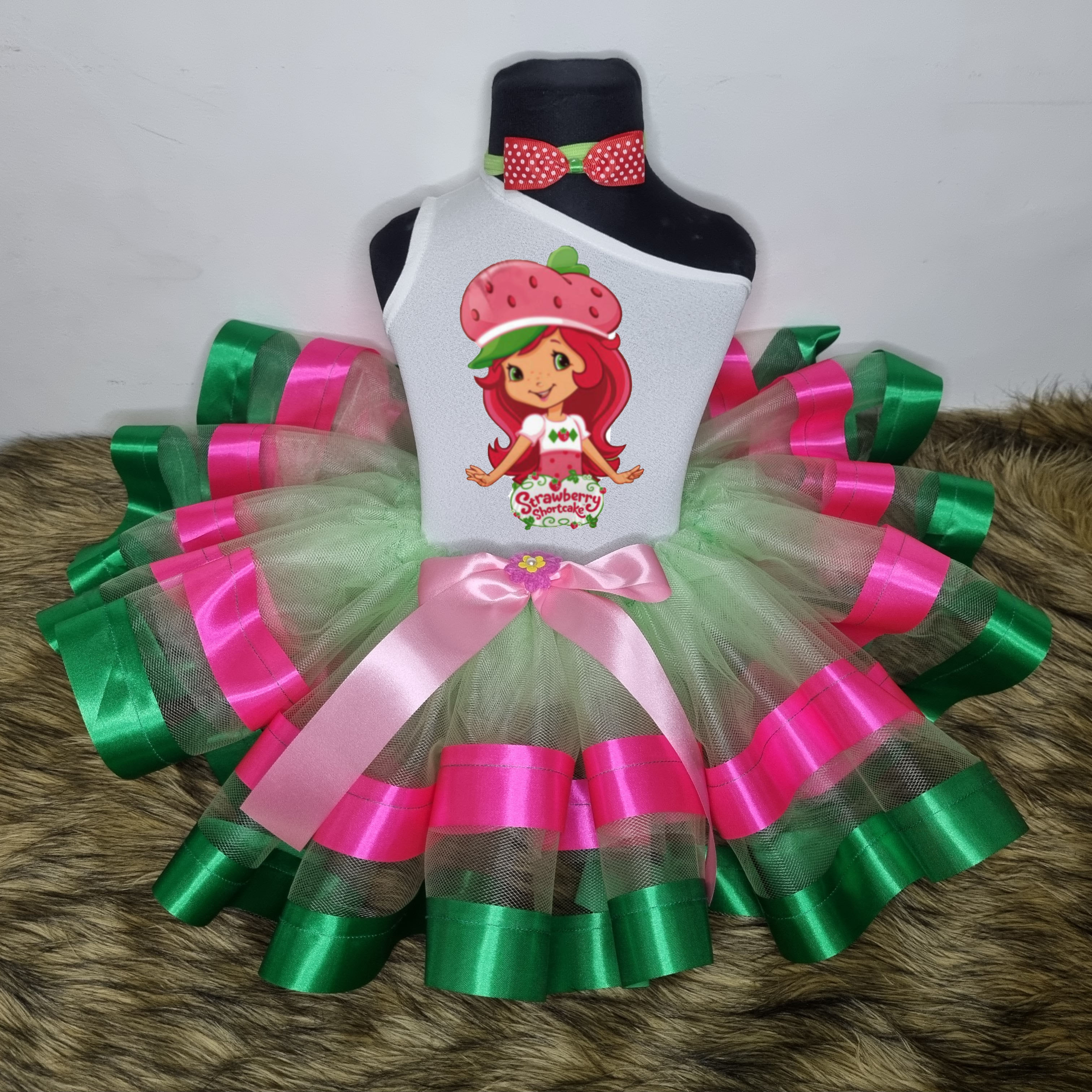 strawberry shortcake tutu set dress for 1-7 yrs old with FREE headband |  Lazada PH