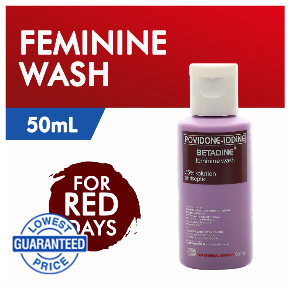 BETADINE (Povidone Iodine) 7.5 Antiseptic Feminine Wash Solution 50mL