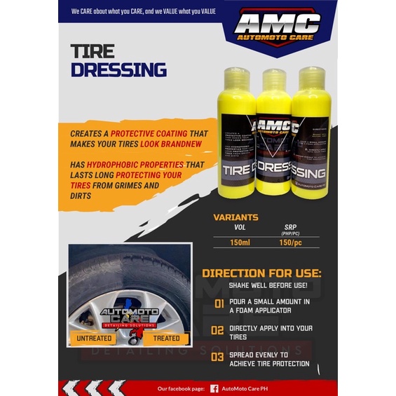 Automoto Care Tire black (tire dressing) for cars and motorcycles | Sem ...