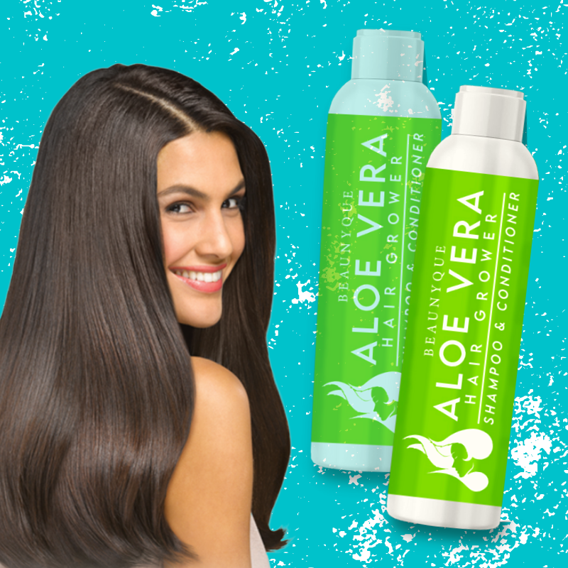 Smooth & Silky Hair!* Aloe Vera Hair Grower Shampoo & Conditioner with  Castor Oil for Men & Women! Promotes Longer, Fuller, Stronger, & Healthier  Hair! Prevents Dandruff, Split Ends, Frizzy & Damaged