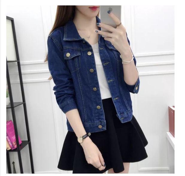 shoulderless jean jacket