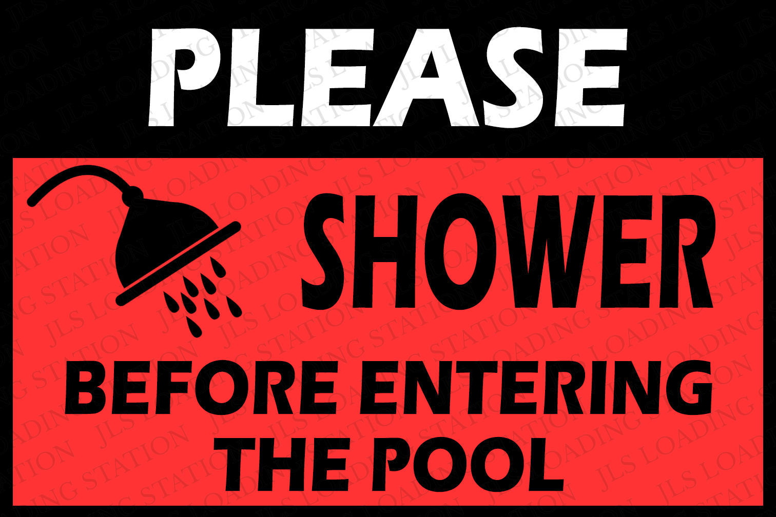 PLEASE SHOWER BEFORE ENTERING THE POOL (LAMINATED/PVC) SIGNAGE Lazada PH
