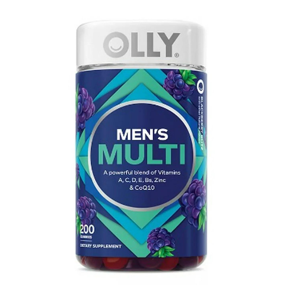 OLLY Men's Multi, Multivitamins Gummies, Blackberry Blitz Flavor, 200 ...
