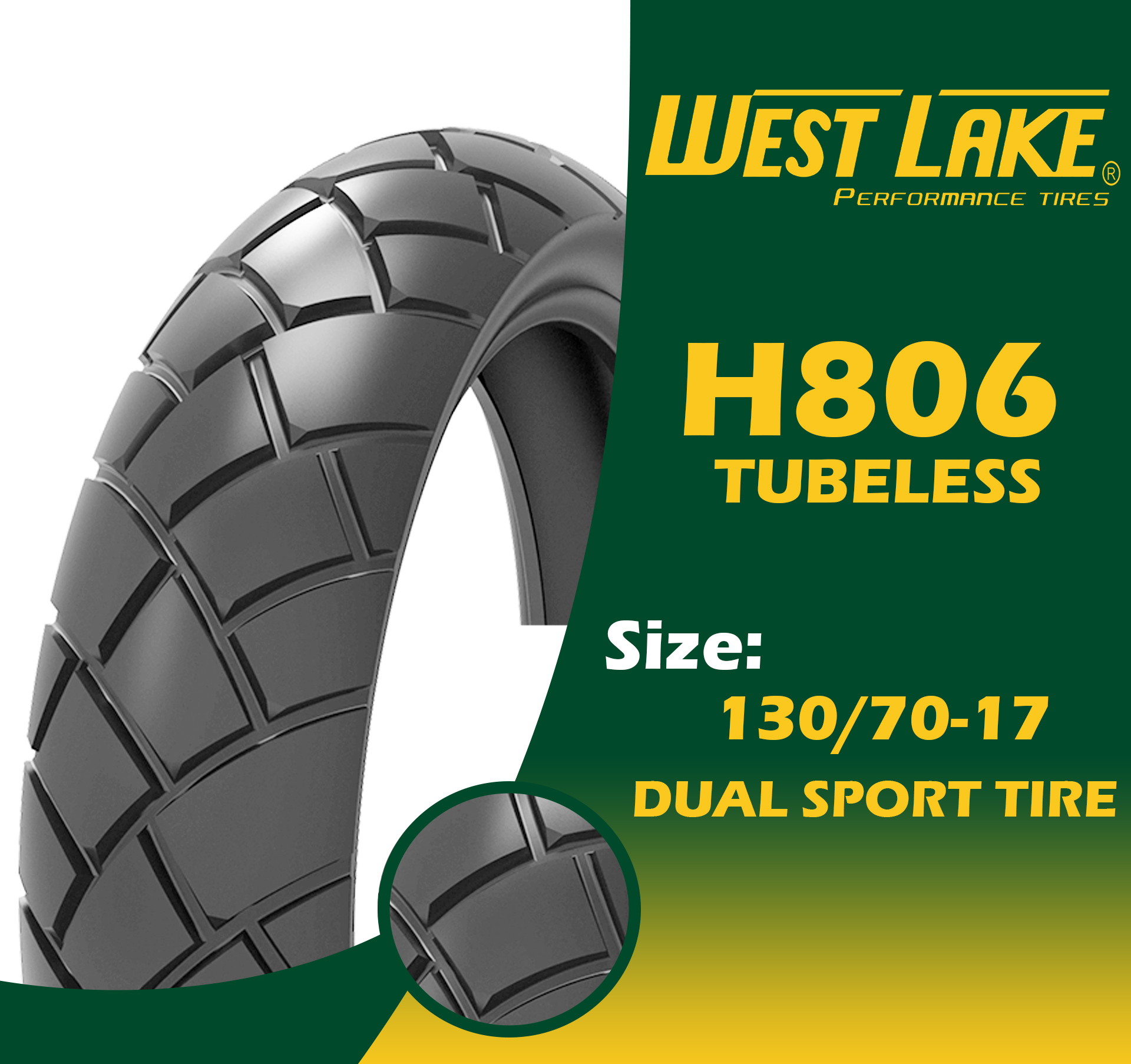 Westlake 130/7017 TUBELESS H806 DUAL SPORT TIRE Lazada PH