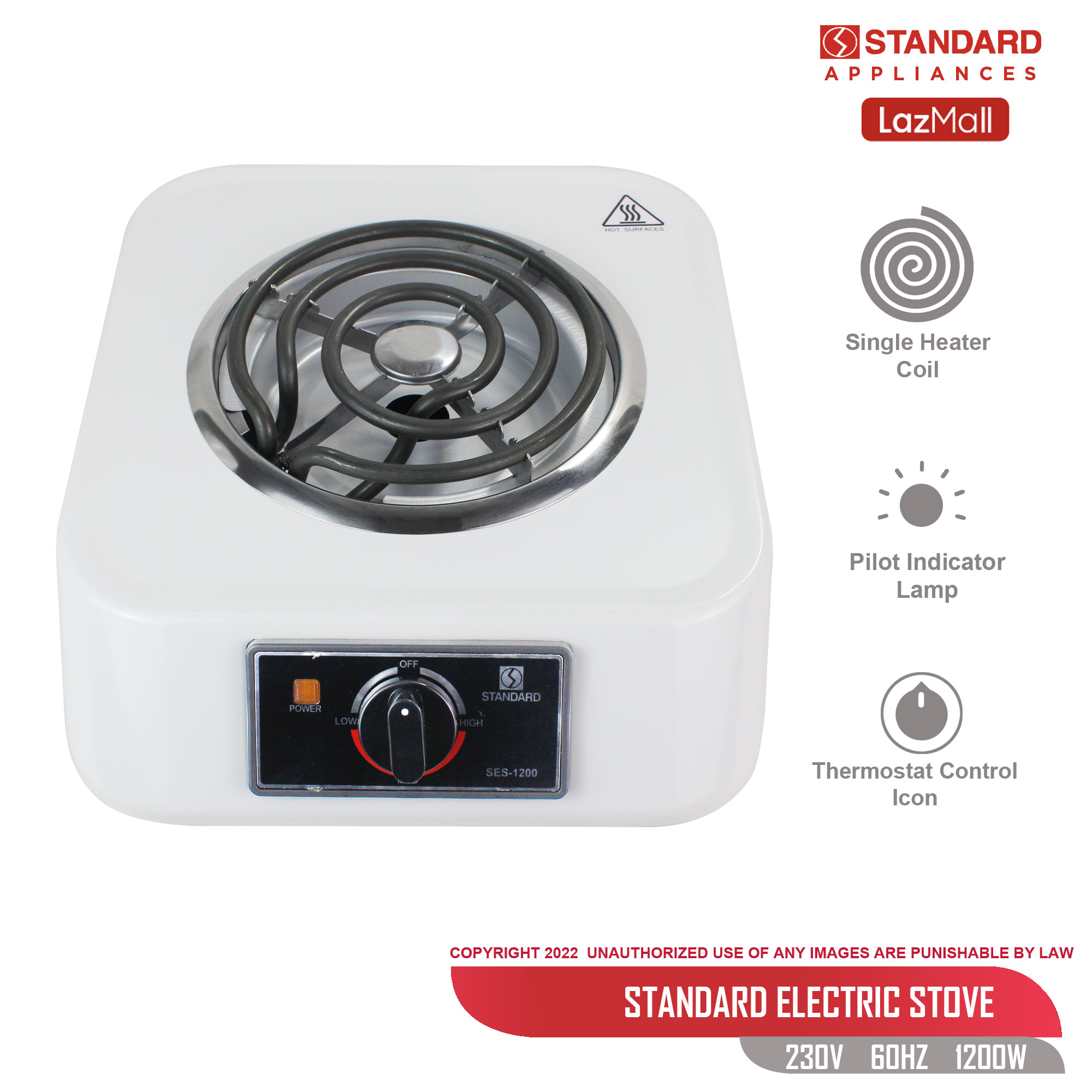 STANDARD Single Coil Electric Stove 1200W Lazada PH