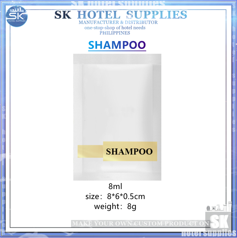 shampoo sachet 8ml for hotel resort airbnb travel staycation spa salon