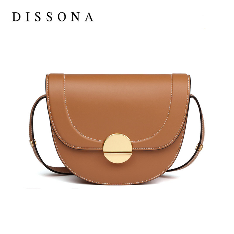 Dissona women's genuine leather shoulder bag chain bag small cross-body bag  fashion knitted color block - AliExpress