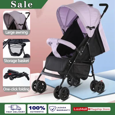 【Fast Delivery】Stroller For Baby Boys And Girls 0-36 Month High Quality Foldable Toddler Push Car Portable Newborn Station Wagon Multi Function Infant Travel Trolley System