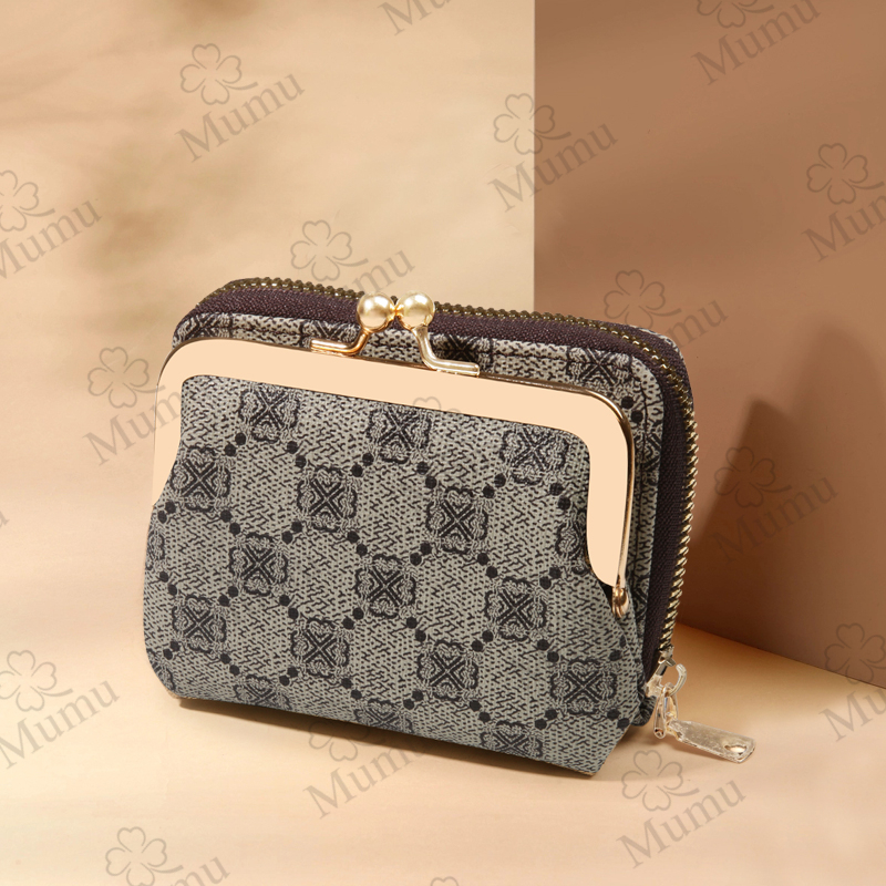 Mumu 1049 Korean Cute Leather Printed Wallet Ladies Card Coin Holder