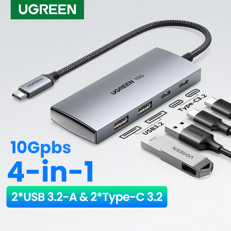 UGREEN USB C Hub USB C Dongle Adapter with 2 USB 3.2-A Ports 2 Type-C 3 ...