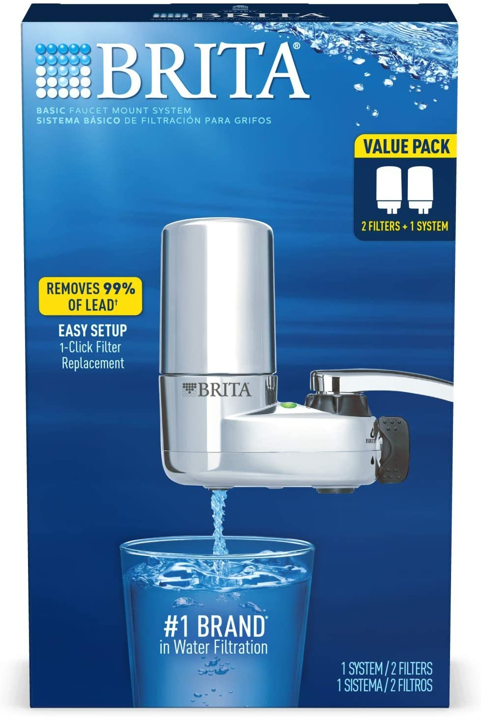 Brita Basic Mount Faucet Water Filter System, Chrome Lazada PH