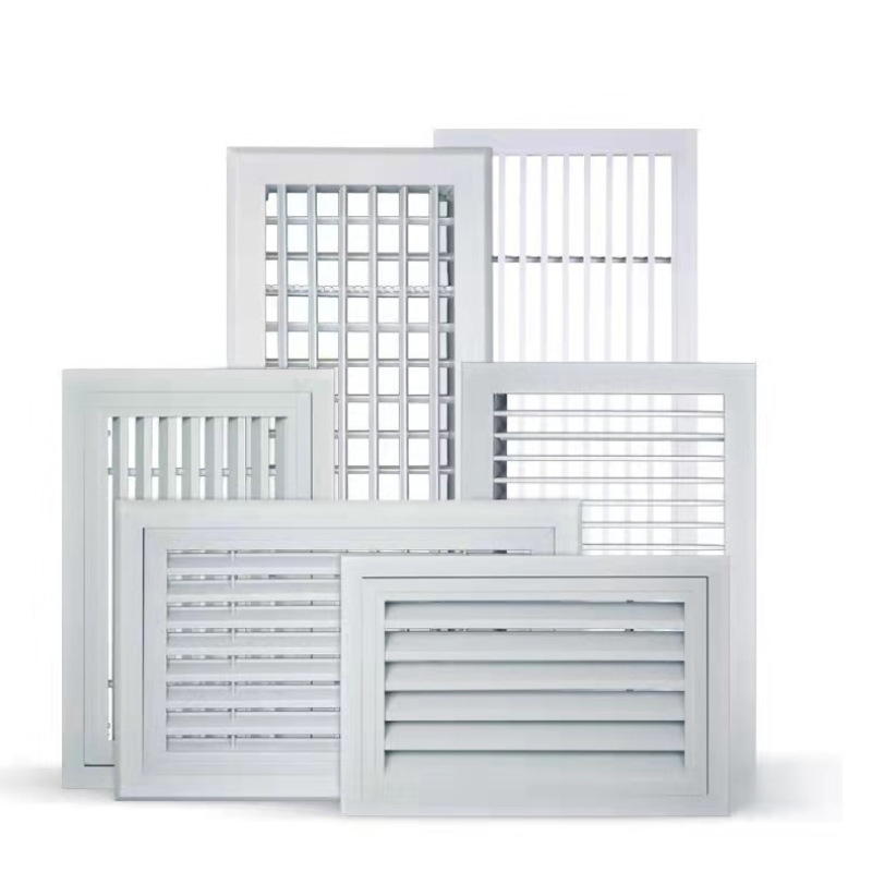 ⊕ aluminum alloy single and double louver vents Central air