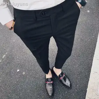 black slim work pants