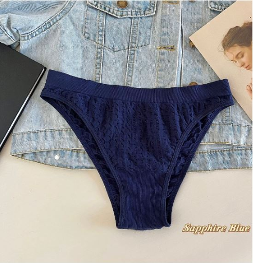 Pure cotton triangular underwear Elastic G-string bubble thong Panties  Solid color panty for Ladies