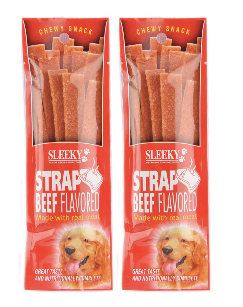 Sleeky Chewy Snack Strap Beef Dog Treats 50g (2 pack) Lazada PH