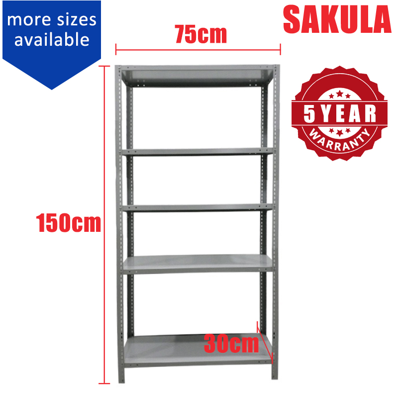 【70*30*150】All Metal Steel Rack Shelves 5 Layer Steel Metal Rack