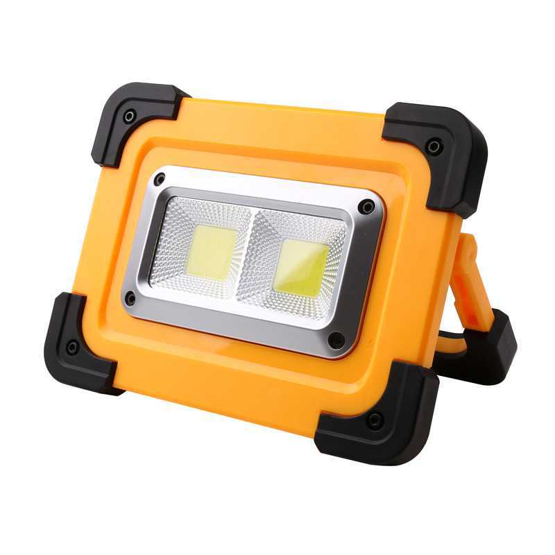 Solar Outdoor Projector COB LED 50W Rechargeable Battery Flood Light ...