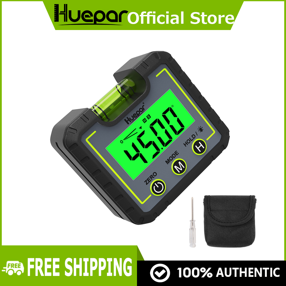 Huepar Digital Box Gauge Angle Protractor Level Inclinometer