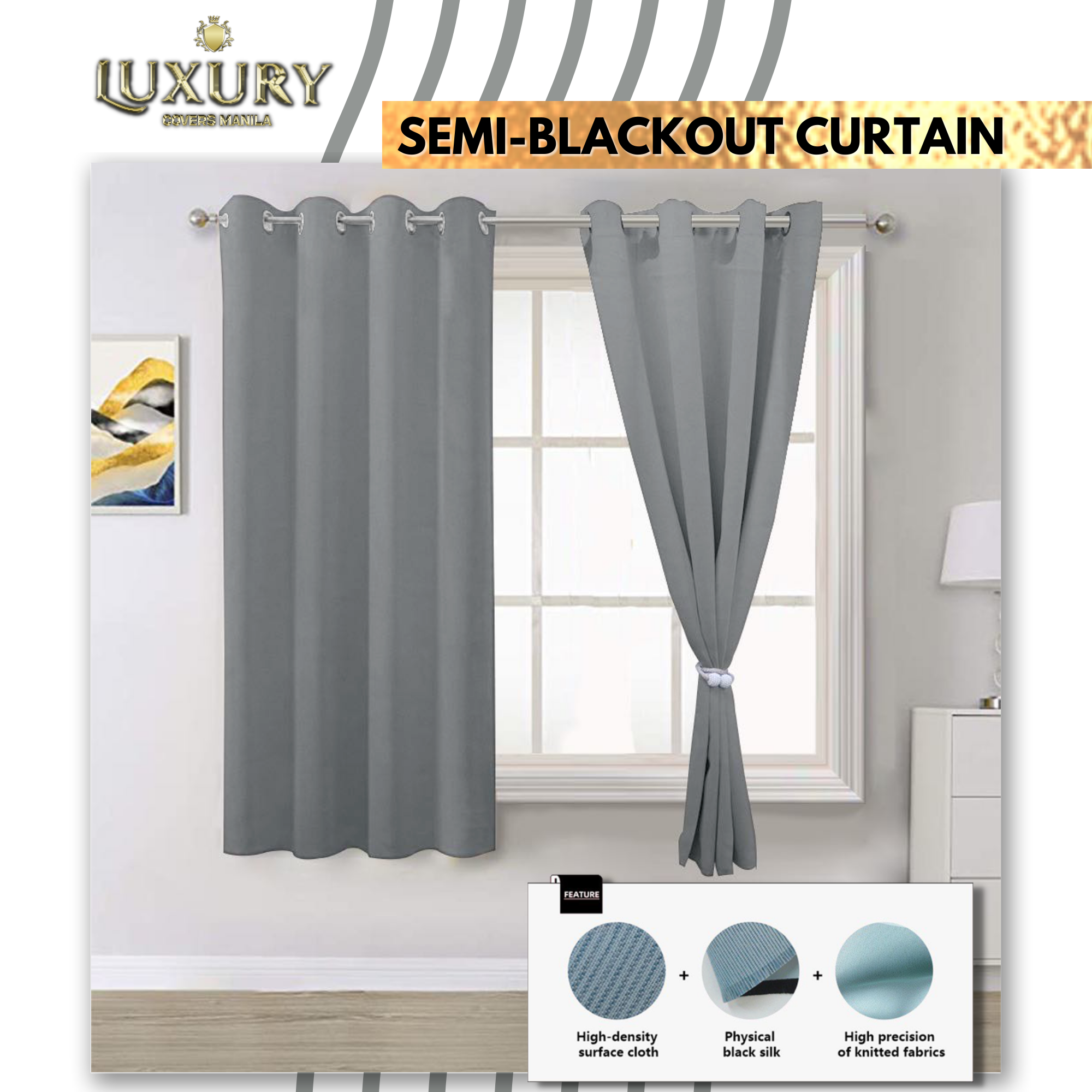 Luxury Cover Manila Curtain Sale 1 pc Curtain for window Bedroom and