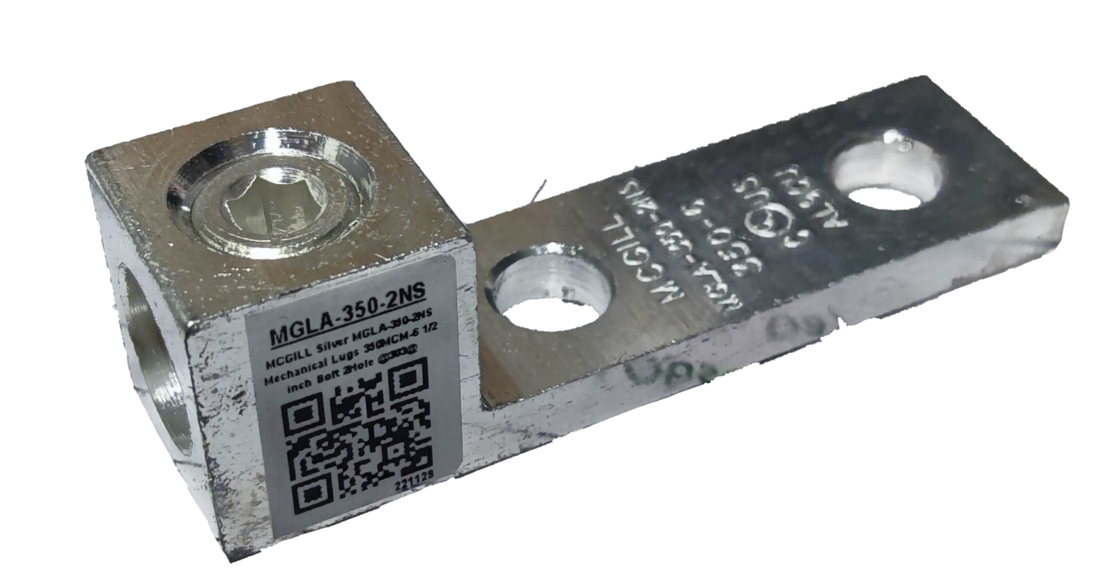 Mechanical Lugs 350MCM 2 Holes ( MCGILL) , Mechanical Lug 175mm 2 Holes