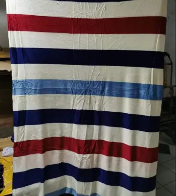 Microfiber Stripe Flannel Blanket/Kumot Velvet 150x200cm