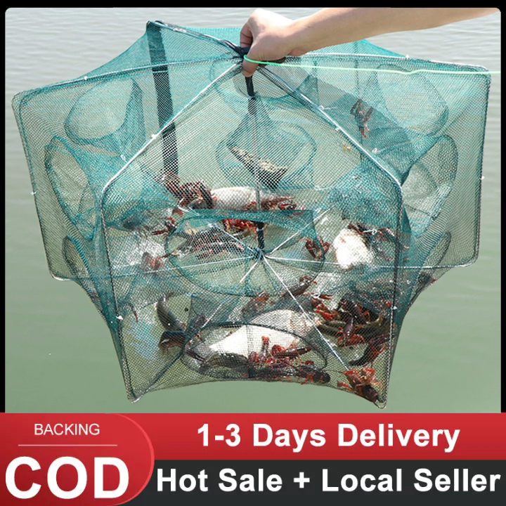 Mesh for Fishing Net/Tackle/Cage Folding Crayfish Catcher Casting