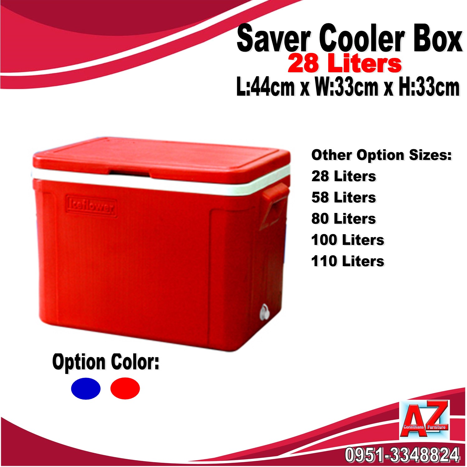 Saver hard plastic Cooler Box 28 LitersICE FLOWER Lazada PH