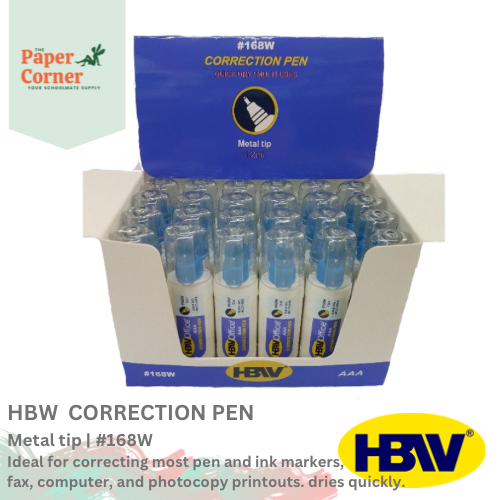 HBW Correction Pen AAA Metal Tip 12ml 1Pc correction pen #168W